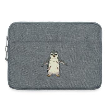 Halloween Zombie Penguin Undead Monster Cartoon - Laptop bag 15" - heather grey - Front