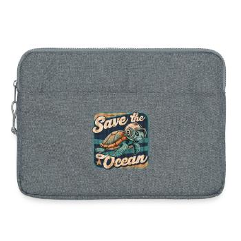 Save the Ocean Protection Environnement Surfeurs - Sacoche pour ordinateur portable 15 pouces - gris chiné - Devant