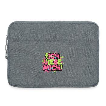 Ich Liebe Mich Graffiti - Laptoptasche 15" - Grau meliert - Vorne