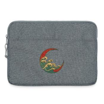 Mosaïque De Vague Croissant - Sacoche pour ordinateur portable 15 pouces - gris chiné - Devant