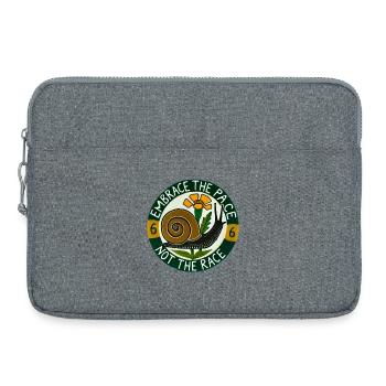 Embrace Slow Pace Snail - Laptop bag 15" - heather grey - Front