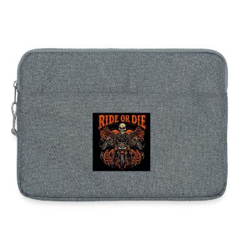 Ride or Die Skull Rider - Laptop bag 15" - heather grey - Front