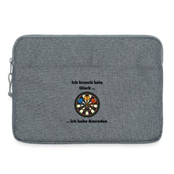 Colorful Dartboard Motif - Laptop bag 15" - heather grey - Front