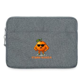 Mascotte Vitamin Muscles Orange - Sacoche pour ordinateur portable 15 pouces - gris chiné - Devant