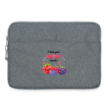 Love you Berry much! Süsse Beerenfreunde Kinder - Laptoptasche 15" - Grau meliert - Vorne