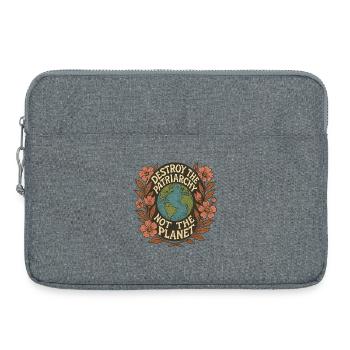Destroy the Patriarchy Not the Planet - Laptop bag 15" - heather grey - Front