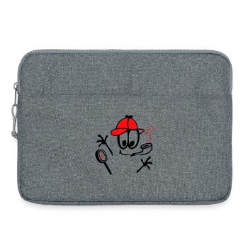 Détective au sifflet - Sacoche pour ordinateur portable 15 pouces - gris chiné - Devant