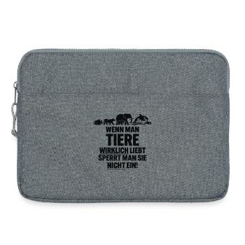anti ZOO - Laptoptasche 15" - Grau meliert - Vorne