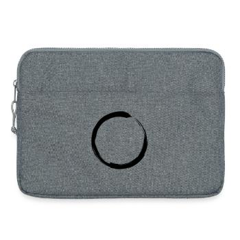 Enso Kreis Zen Pinselstrich - Laptoptasche 15" - Grau meliert - Vorne