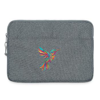 Buntes Kolibri Mosaik Vogel Tribal Kunst Muster - Laptoptasche 15" - Grau meliert - Vorne