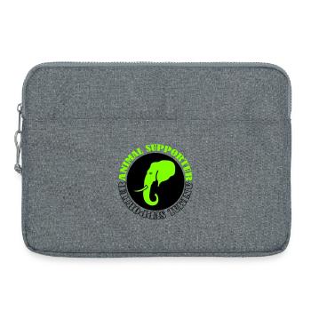  Elefant Tierunterstützer - Laptoptasche 15" - Grau meliert - Vorne