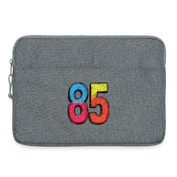 85 Zahl Bunt - Laptoptasche 15" - Grau meliert - Vorne