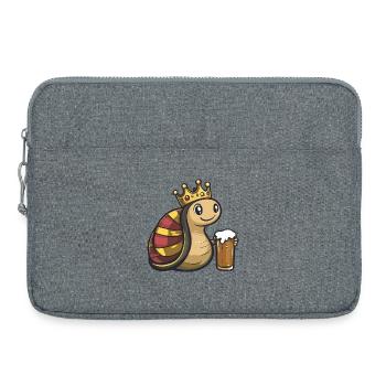 Snail Beer King - Laptop bag 15" - heather grey - Front