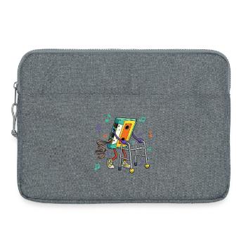 Cassette Tape Retro 80s Music Walking Aid - Laptop bag 15" - heather grey - Front