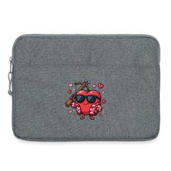 Funny Bowhunter Valentine's Day for Men - Laptop bag 15" - heather grey - Front