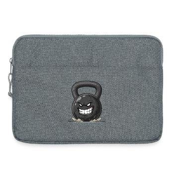 Angry Kettlebell – Burst of Force - Laptop bag 15" - heather grey - Front