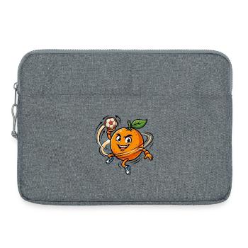 Funny Handball Orange Mascot - Laptop bag 15" - heather grey - Front