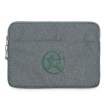 Signe du Sagittaire – But & Liberté - Sacoche pour ordinateur portable 15 pouces - gris chiné - Devant