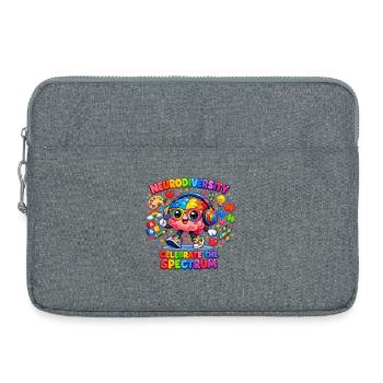 Neurodiversité Autisme Étoiles Enfant - Sacoche pour ordinateur portable 15 pouces - gris chiné - Devant
