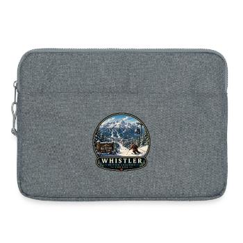 Vacances de ski à la station de ski de Whistler Canada - Sacoche pour ordinateur portable 15 pouces - gris chiné - Devant