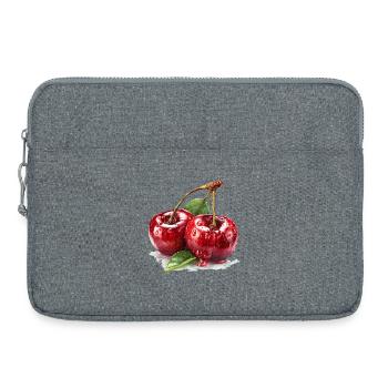 Kirsche - Laptoptasche 15" - Grau meliert - Vorne