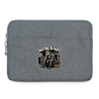 Waiting On Parts Mechaniker Skelett Humor - Laptoptasche 15" - Grau meliert - Vorne