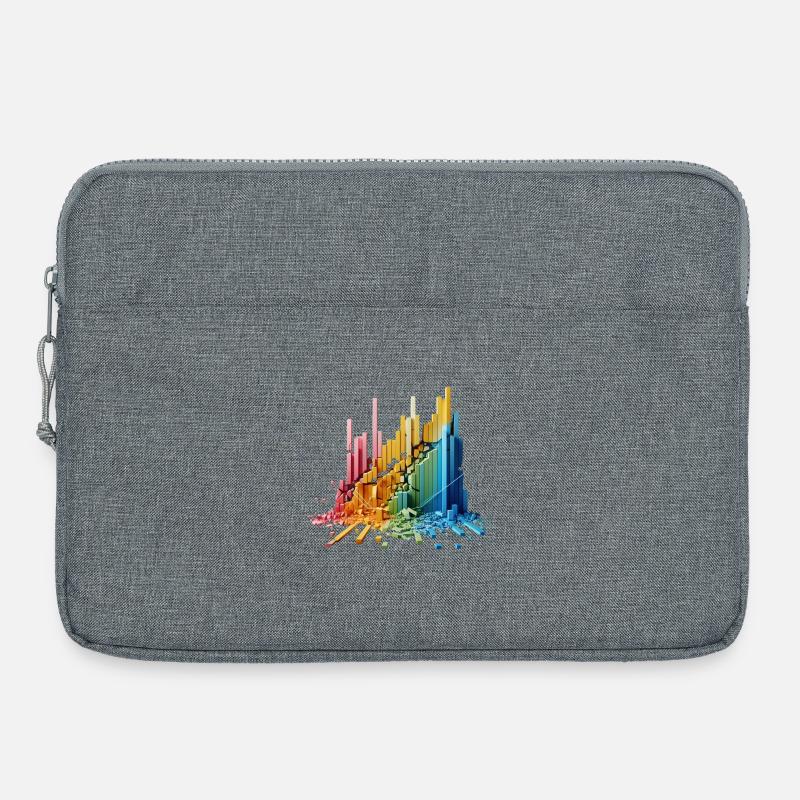 Frequenz-Wand - Laptoptasche 15" - Grau meliert