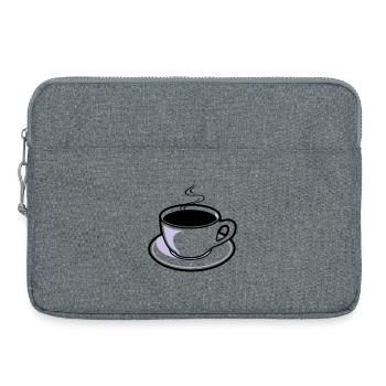 Kaffee, Tasse, Koffein - Laptoptasche 15" - Grau meliert - Vorne