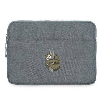 sloth nerd lazy slow chill hanging out tired nap - Laptop bag 15" - heather grey - Front