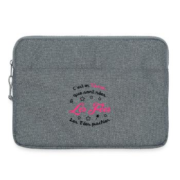 Fée / Fille / Reine / Naissance / Bébé / Février - Laptop bag 15" - heather grey - Front