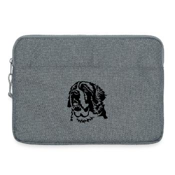 Tête de Saint Bernard - Sacoche pour ordinateur portable 15 pouces - gris chiné - Devant
