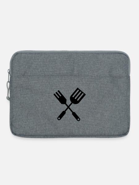 BBQ Küchenbesteck - Laptoptasche 15" - Grau meliert