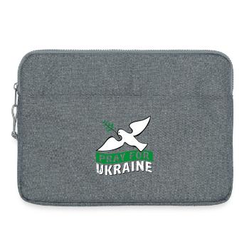 Pray for Ukraine mit Taube | Vectorgraphic - Laptoptasche 15" - Grau meliert - Vorne