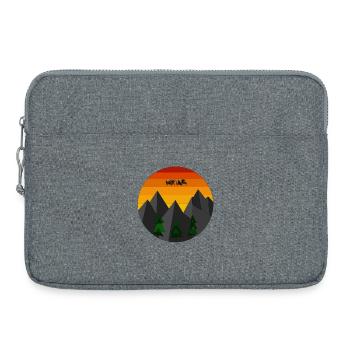 Randonnée géométrique - Sacoche pour ordinateur portable 15 pouces - gris chiné - Devant