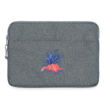 Rêves de lune sous l’arbre bleu - Sacoche pour ordinateur portable 15 pouces - gris chiné - Devant