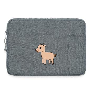 Ziege Ziegen Geiss - Laptoptasche 15" - Grau meliert - Vorne