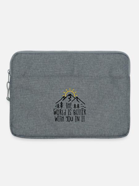 Golden Sunrise Minimal-Logo - Laptoptasche 15" - Grau meliert
