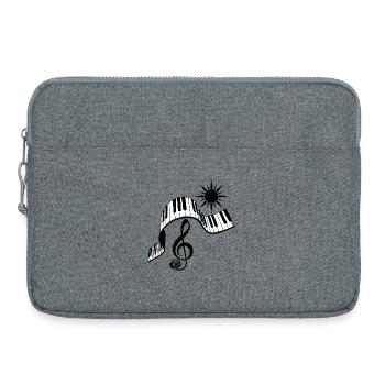 Paysage musical - Sacoche pour ordinateur portable 15 pouces - gris chiné - Devant