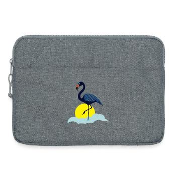 Blauer Flamingo - Laptoptasche 15" - Grau meliert - Vorne