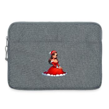 Ded Moroz Snegourotchka, Père Noël russe - Sacoche pour ordinateur portable 15 pouces - gris chiné - Devant