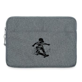 Skateboarding Boy - Laptop bag 15" - heather grey - Front