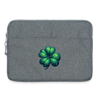 Trèfle à quatre feuilles - Sacoche pour ordinateur portable 15 pouces - gris chiné - Devant