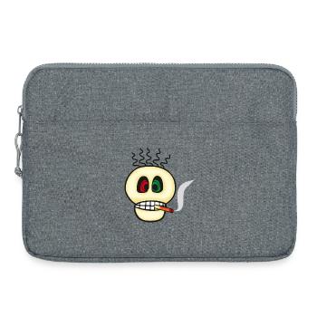 Fumer est toxique - Skull Emoticon - Sacoche pour ordinateur portable 15 pouces - gris chiné - Devant