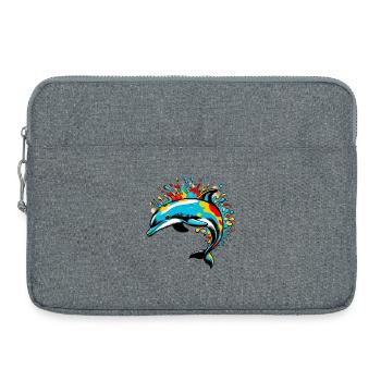 Dauphin - Sacoche pour ordinateur portable 15 pouces - gris chiné - Devant