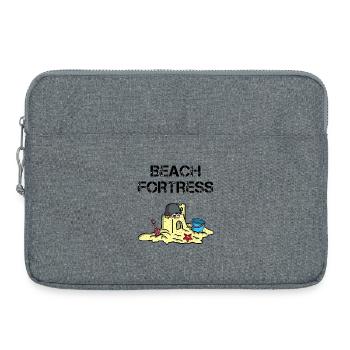 Forteresse de la plage - Sacoche pour ordinateur portable 15 pouces - gris chiné - Devant