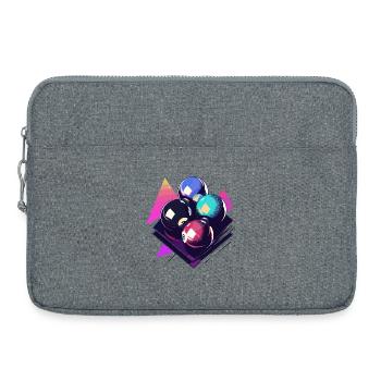 Billiard Balls Graphic - Laptop bag 15" - heather grey - Front