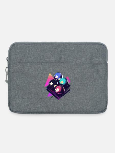 Billardkugeln Grafik - Laptoptasche 15" - Grau meliert