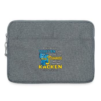Behinderten Toilette - Laptoptasche 15" - Grau meliert - Vorne