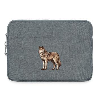 Loup - Sacoche pour ordinateur portable 15 pouces - gris chiné - Devant