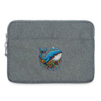 Whale - Laptop bag 15" - heather grey - Front